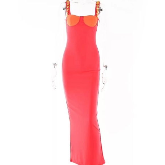 Evening dress, cocktail dress, open back long dress - Picture 4 of 6